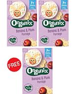 [BUY 2 FREE 1] Organix Banana & Plum Porridge 200g (7M+)