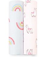 Aden+Anais: Essentials Cotton Muslin Swaddle 2 Pack (Sweet Dreams)
