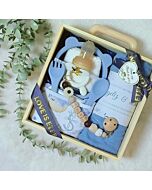 Angeliz Baby: First Meal Feeding Wooden Set Navy [5M+] (10Pcs) 