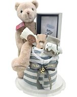 Angeliz Baby: Memory Swaddle Bear Baby Hamper Grey (8Pcs)