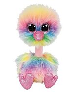 Ty Beanie Boos: Asha - Rainbow Ostrich (Medium) 13"