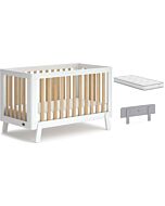 Boori: Turin Cot Bed Bundle (White & Almond)