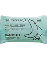Cloversoft: Unbleached Bamboo Organic Antibacterial Wipes 15pcs