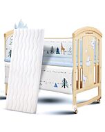 CHILUX 6 Mode Multifunctional Baby Cot - Peace Natural (COMBO 4: Full Set with Crown Cotton Cushion)