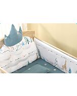 CHILUX Crown Cotton Cushions - Dark Blue Royal Cushion