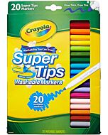 Crayola 20 Colour Super Tips Washable Markers - 20% OFF!!
