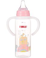 Farlin: Silky PP Feeding Bottle Standard-Neck With Handle 240ml/8oz [0M+] (Little Artist Collection - Pink)