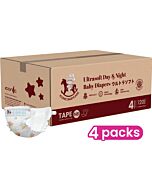 Iconic Babycare Ultrasoft Day & Night Baby Diapers (Tape NB30) 4 Packs