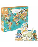 Janod: Educational Puzzle The Dinosaurs 200pcs