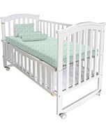 Little Bean Premium: Wooden Baby Crib [L:130x70cm] (Curvy Hollow)