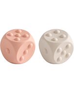 mushie: Dice Press Toy 2-Pack (Blush/Shifting Sand)