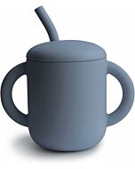 mushie: Silicone Training Cup + Straw (Tradewinds)
