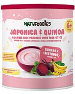 Natufoodies: Organic Japonica & Quinoa Rice Porridge with Prebiotics (6+ Months) 200gm | Banana & Beetroot - 10% OFF!!