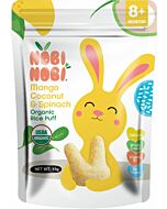 Nobi Nobi: Organic Rice Puff 15g [Mango, Coconut, Spinach] (8m+) [HALAL]