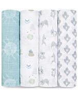 Aden+Anais Classic Swaddles 4 Pack - Now + Zen