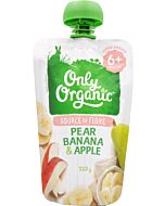 Only Organic: Pear, Banana & Apple 120g (6+ Months)