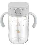 Richell: Axstars Straw Cup 320ml 7M+ (Light Grey)
