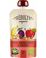 Rudolfs: Organic Baby Puree 110g [Apple, Banana and Prune & Biscuits] (6m+) [HALAL]
