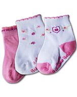 Bumble Bee: Socks - Flower Sayings Socks 3 Pairs (0-12 months)