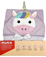 Snapkis: 2-Sided Hooded Towel (Unicorn-Purple)