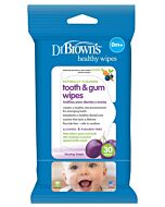 Dr. Brown's: Healthy Wipes Naturally Cleaning Tooth & Gum Wipes (30 wipes) - 20% OFF!!