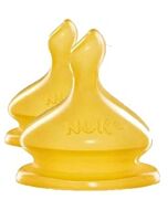 NUK: Premium Choice Wide Neck Latex Teat *L Size (0-6mth) - 2 PACK - 21% OFF!!