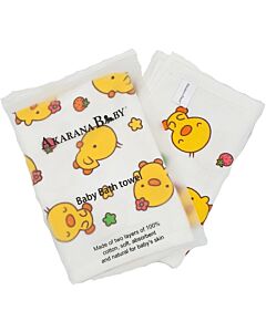 Akarana Baby: Baby & Toddler Cotton Bath Towel (Chick)