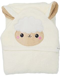 Akarana Baby: Microfiber Coral Fleece Hooded Towel (Cream Sheep)
