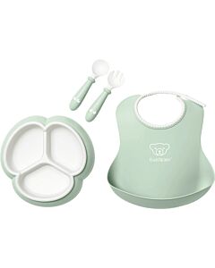 BabyBjörn: Mealtime Set 4 Pcs (Powder Green)