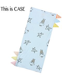 Baa Baa Sheepz: Bed-Time Buddy™ Case - Big Star & Sheepz Blue with Color & Stripe Tag (Medium)