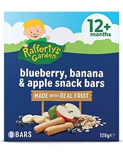 Rafferty's Garden: Blueberry, Banana & Apple Snack Bar [8 Bars] 128g (12+ Months) - 13% OFF!!