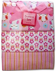 Bumble Bee: 3pcs Receiving Blanket (Pink Owl)