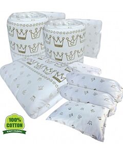  Bumble Bee: 7pcs Crib Bedding Set (Knit Fabric) - King of Hearts - 30% OFF!
