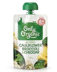 Only Organic: Cauliflower, Broccoli & Cheddar 120g (6+ Months)