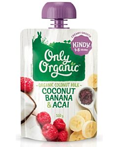 Only Organic: Coconut, Banana & Acai 100g (1-5 Years)