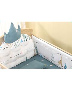 CHILUX Crown Cotton Cushions - Dark Blue Royal Cushion