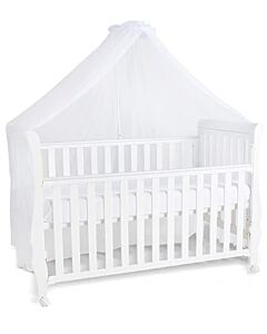 Happy Cot: Happy Moments 4 in 1 Convertible Baby Cot with Mattress & Net - White - 12% OFF!!