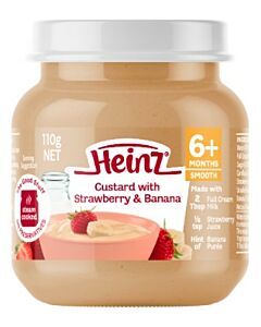 Heinz: Custard with Strawberry & Banana 110g (From 6+ Months)