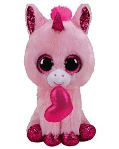 Ty Beanie Boos: Darling - Unicorn Valentine (Medium) 13"