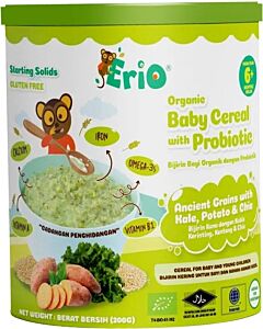 Erio: Organic Baby Cereal with Probiotics (Ancient Grains with Kale, Potato & Chia) 200g [6M+]