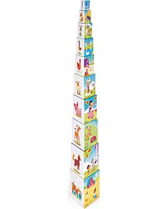 Janod: Life At The Farm Triangle Stacking Pyramid