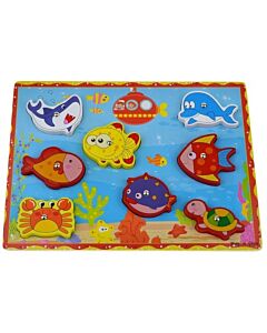 Funny Kid's: Magnetic Fishing Puzzle Board (Set A)