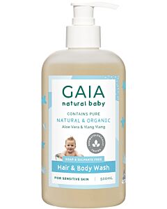 GAIA Hair & Body Wash 500ml (with fitted pump) (NEW!) - 50% OFF!!