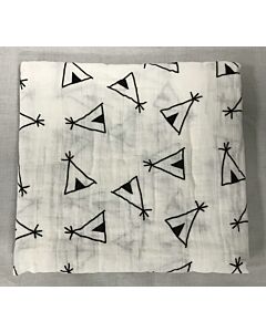 Bebe Living: Muslin Swaddle Blanket - Teepee