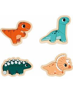 Janod: 4 Progressive Puzzles (Dino)