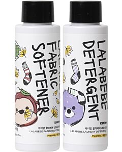 K-MOM: Lalabebe Detergent & Softener Travel Set (Magnolia) 90ml x 2
