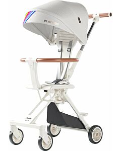 Lucky Baby: Easi 2 Way Baby Cabin Stroller Rider/Walker (White Rainbow)