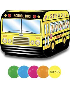 Lucky Baby: School Bus Exploration Playhouse (includes 50 balls)