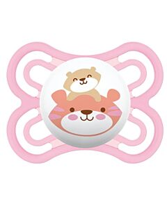 MAM: Pacifier - PERFECT Newborn pacifier| 2-6 Months | Single - Pink cat