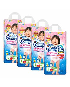MamyPoko: Air Fit Pants GIRL L44 (9-14kg) *4 pack bundle*